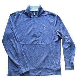B.DRADDY 1/4 Zip Golf Pullover Navy Blue Large Men EUC
